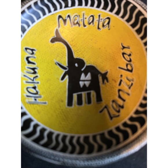 VTG Small Bowl From Swahili an Island of E. Africa Words Meaning No Worries - Picture 5 of 7